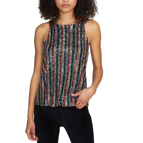 Sanctuary Cyber Sequin Tank - Picture 1 of 7